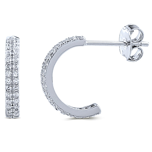 Silver Huggie Earring