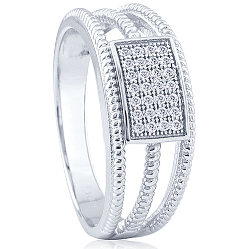 Silver Ring with Micro
