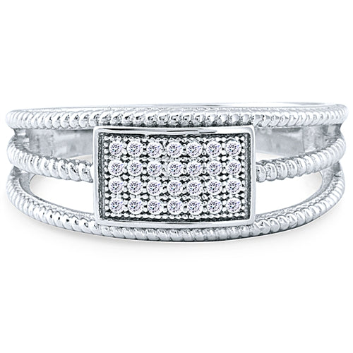 Silver Ring with Micro
