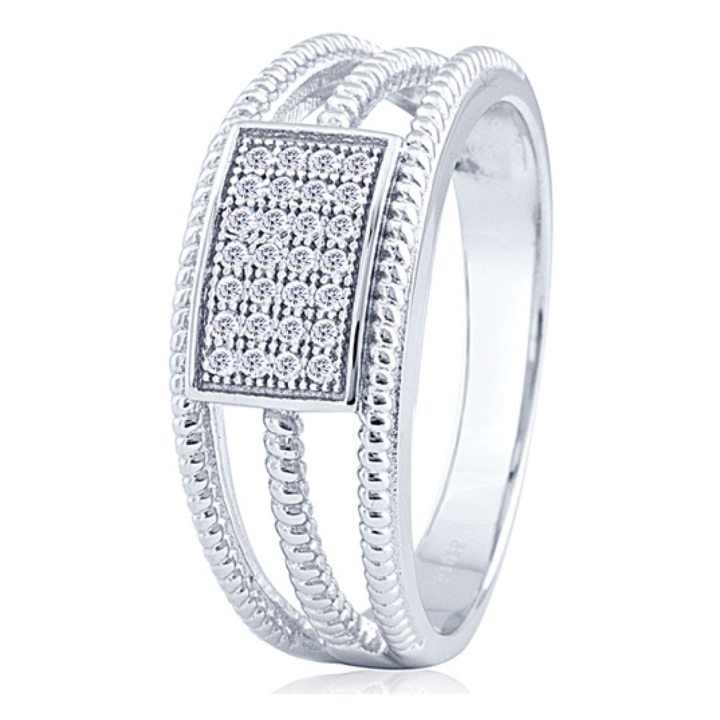 Silver Ring with Micro