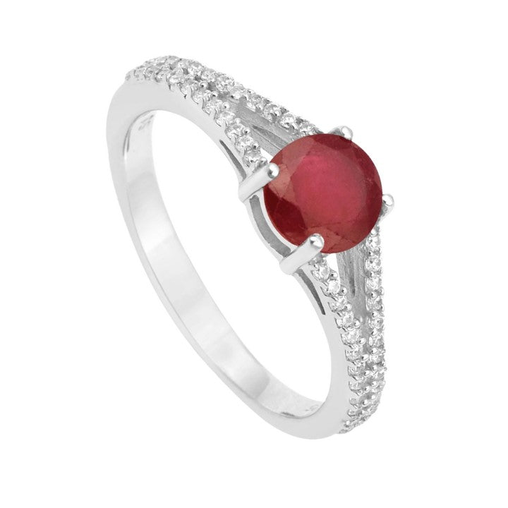Silver Birthstone Cluster Ring