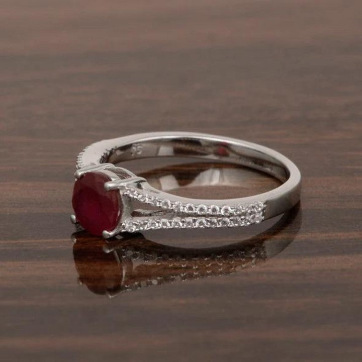 Silver Birthstone Cluster Ring