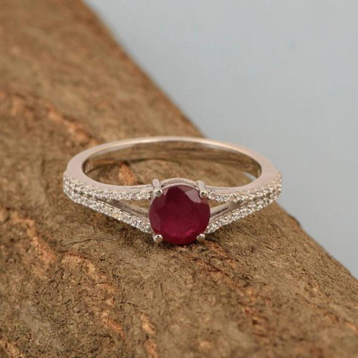 Silver Birthstone Cluster Ring