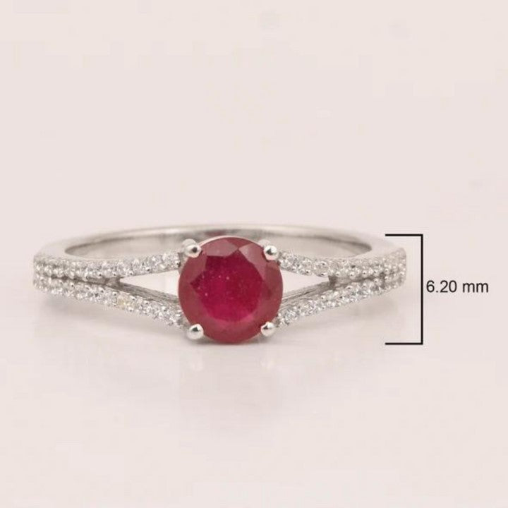 Silver Birthstone Cluster Ring