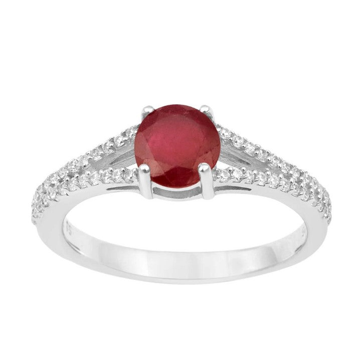 Silver Birthstone Cluster Ring