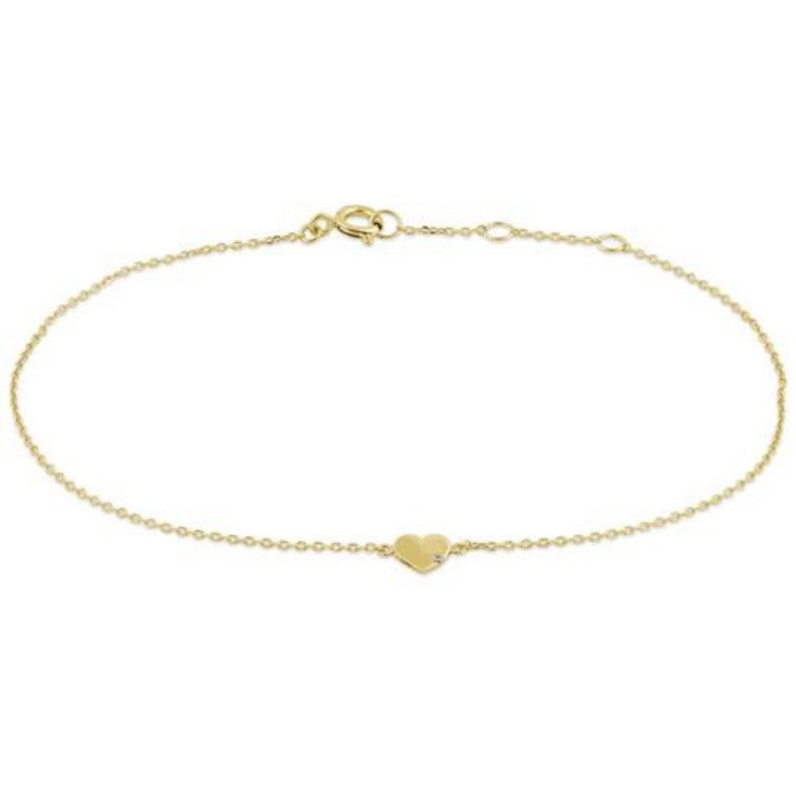 Gold Heart CZ Bracelet