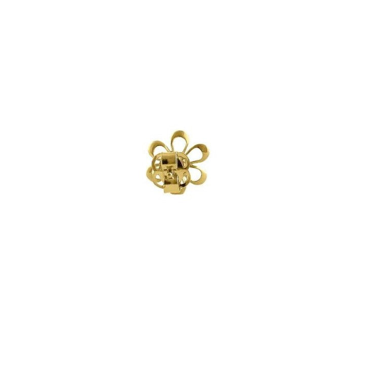 Retro Flower Ruby Earrings
