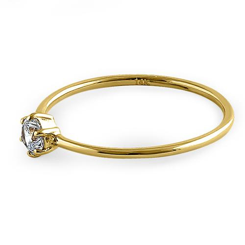 Solitaire Round CZ Ring