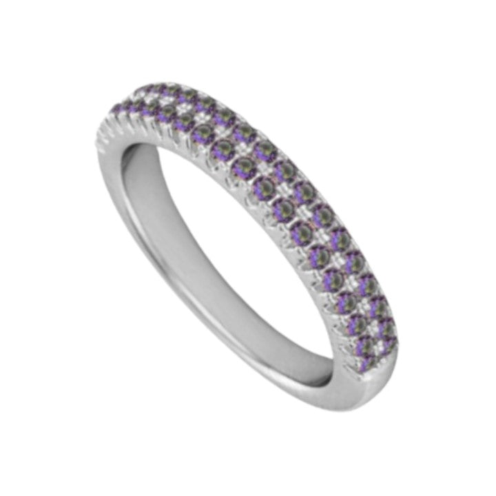 Dual Line Half Eternity Band