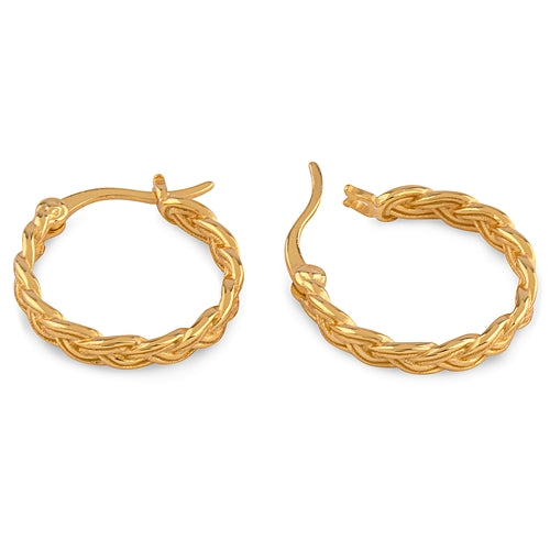 Silver Braided Hoop Earring