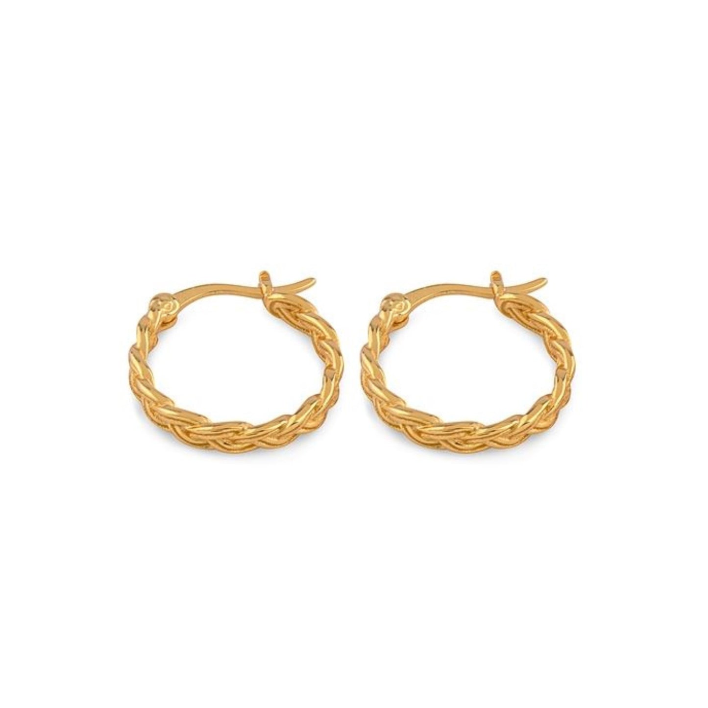 Silver Braided Hoop Earring