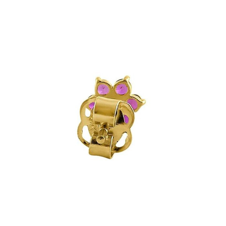 Dainty Flower Ruby Earrings