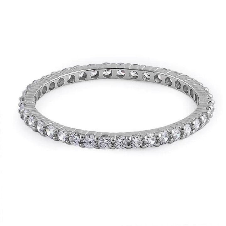 14K Eternity CZ Band