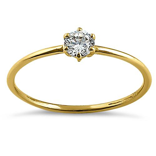 Solitaire Round CZ Ring