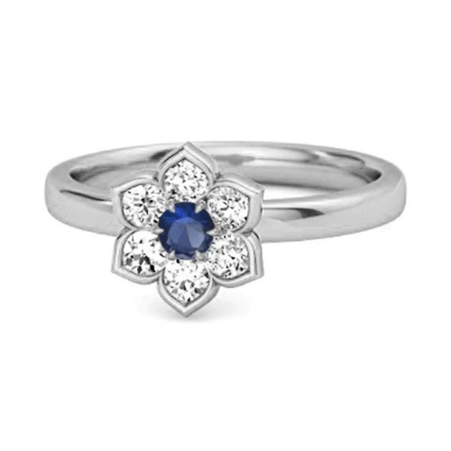 Silver Daisy Flower Ring