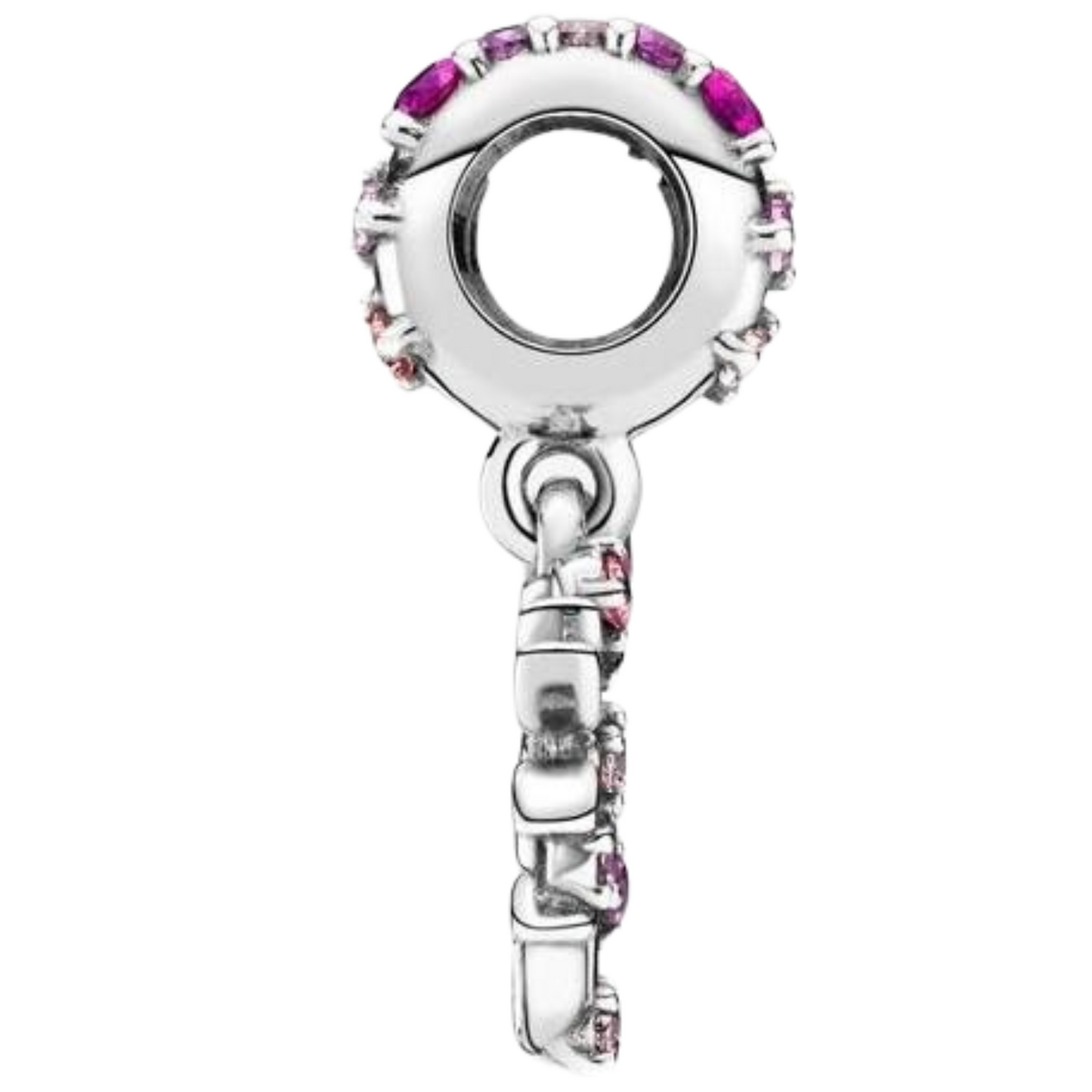 Pink Heart Tree Dangle Charm