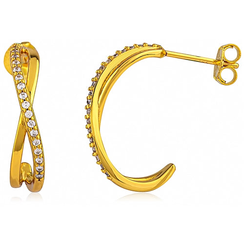 Silver Infinity Hoop Earring