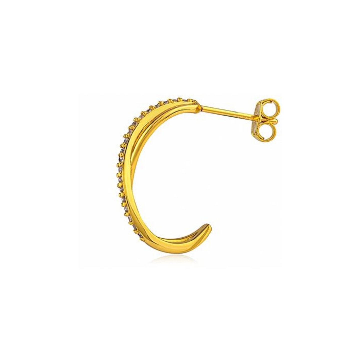 Silver Infinity Hoop Earring