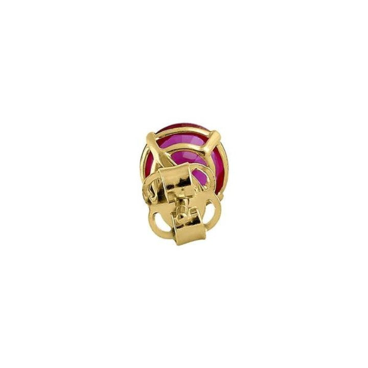 Round Cut Ruby Earrings