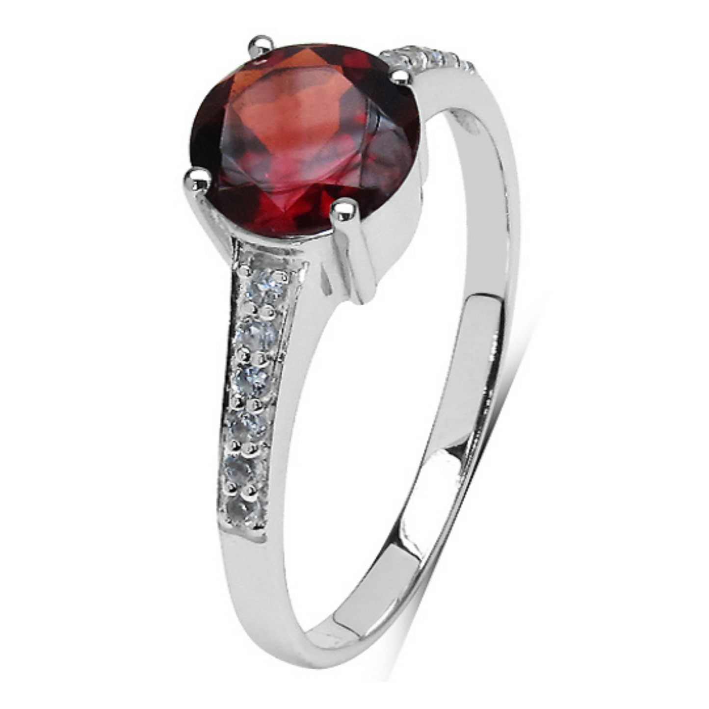 Silver Garnet Ring