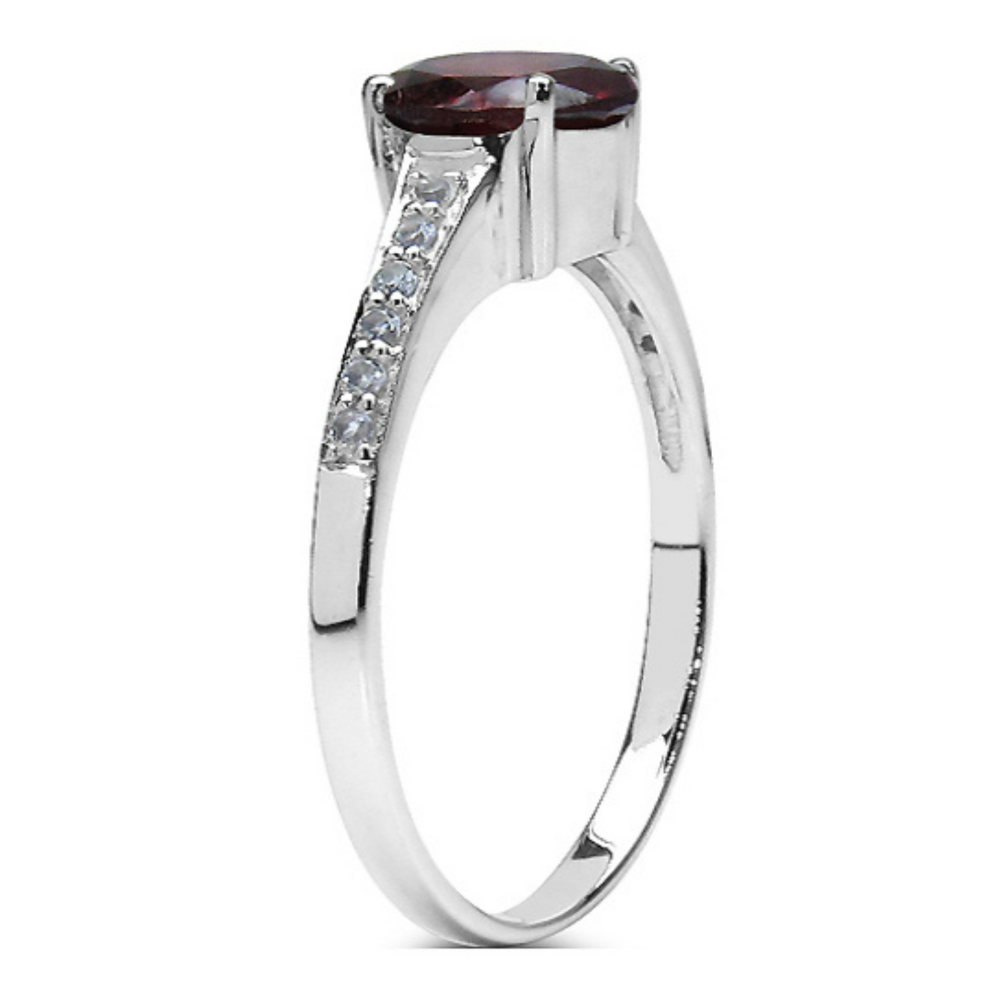 Silver Garnet Ring