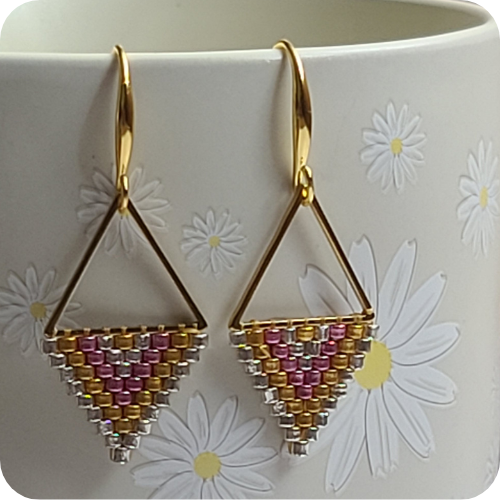 Handmade Brick Stich Earring