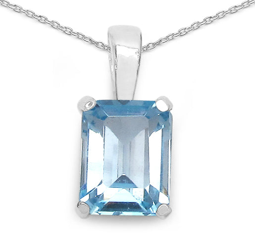 Silver Topaz Necklace Set