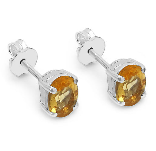 Silver Citrine Necklace Set