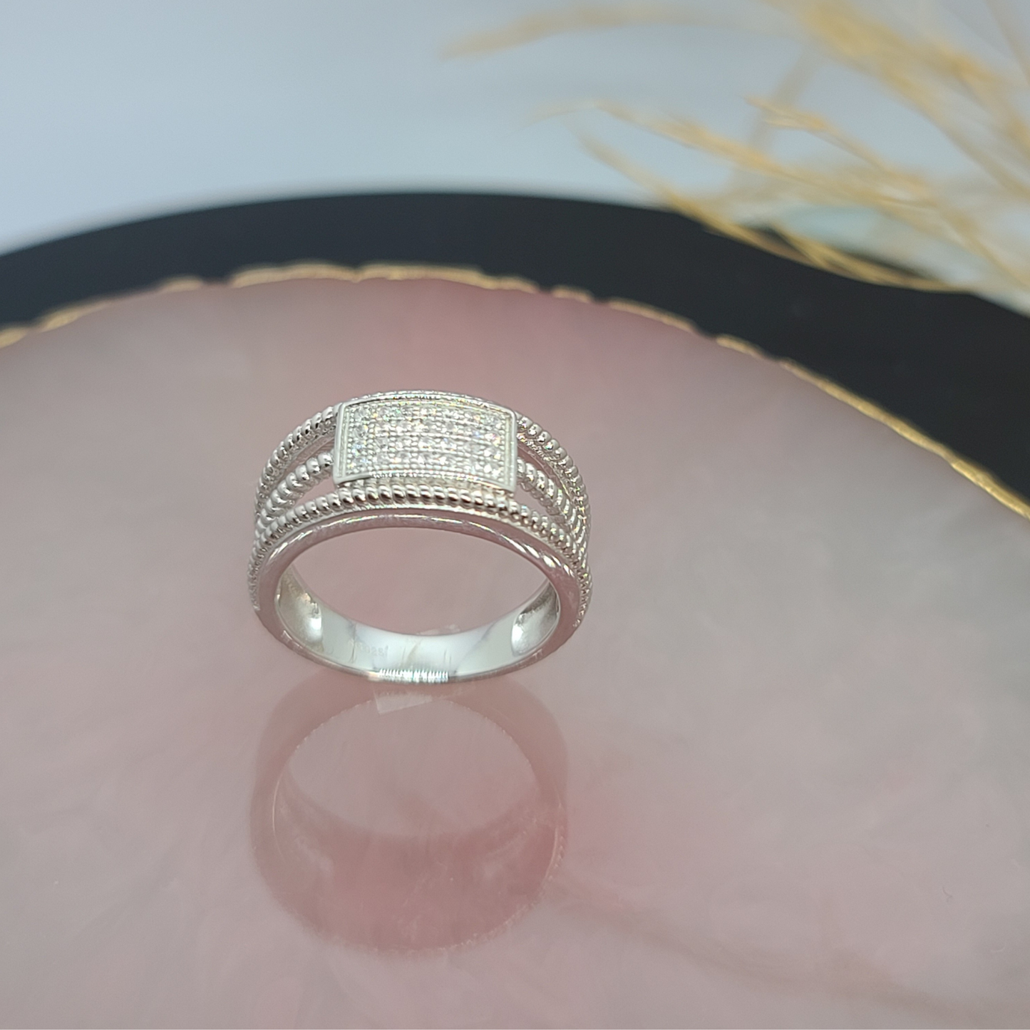 Silver Ring with Micro