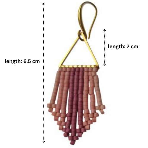 Small Beaded Fringe Earring
