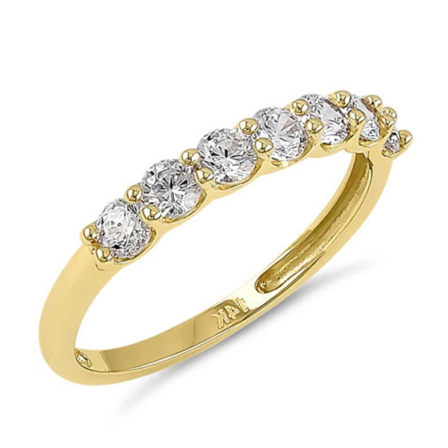 14K Half Eternity Band Ring