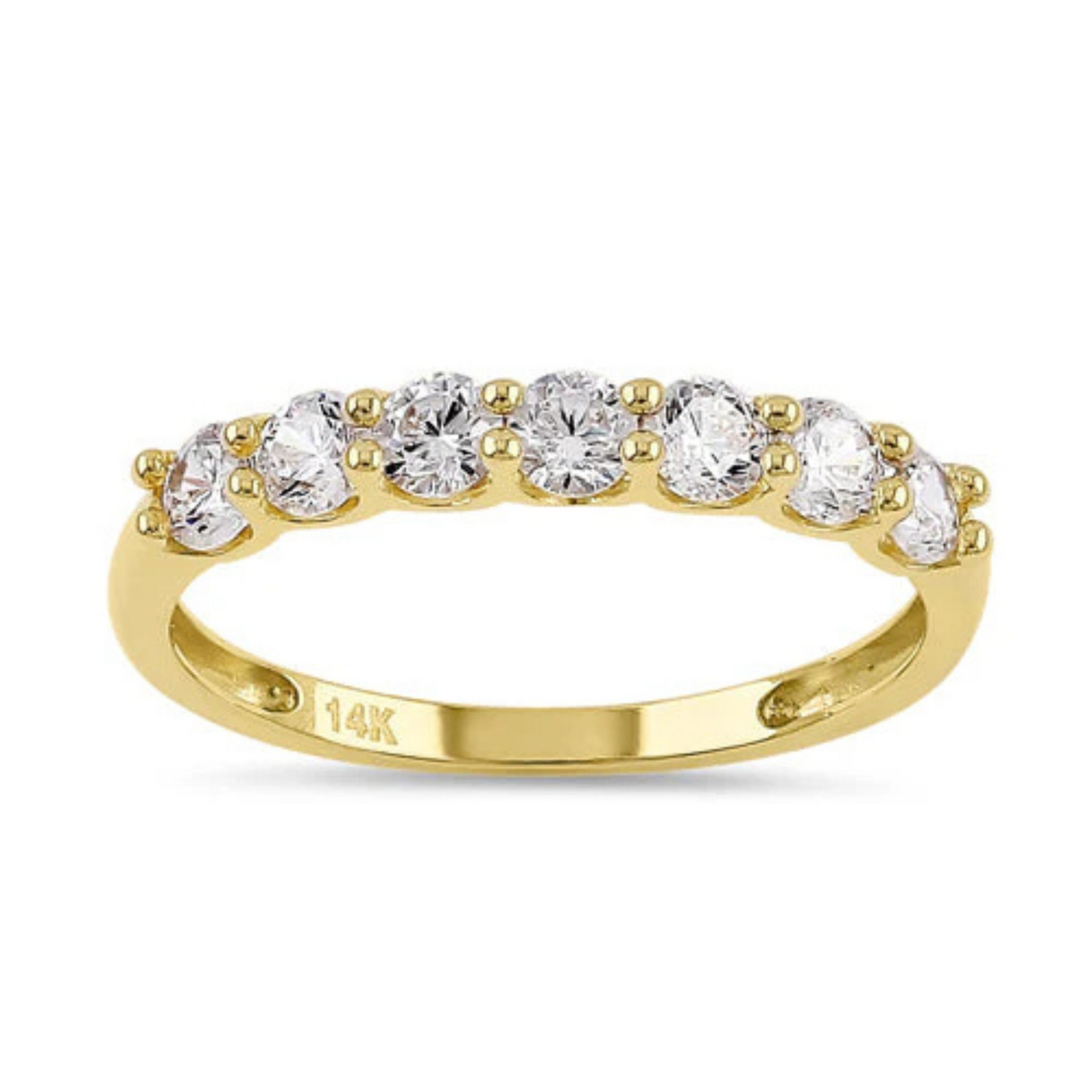 14K Half Eternity Band Ring
