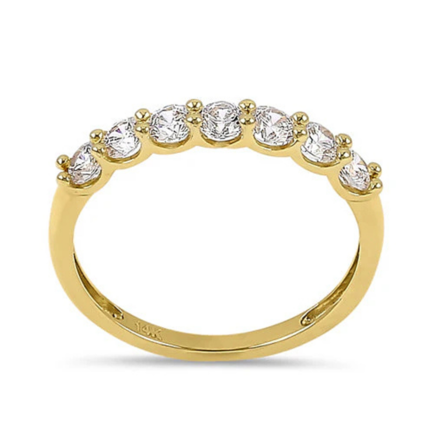 14K Half Eternity Band Ring
