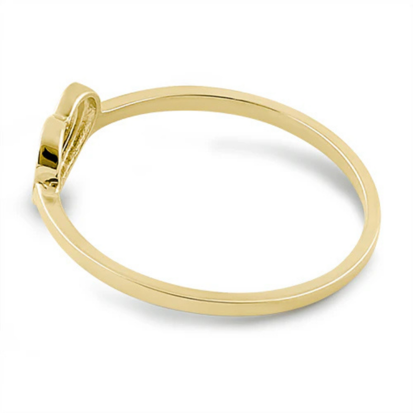 14K Gold Heart Outline Ring