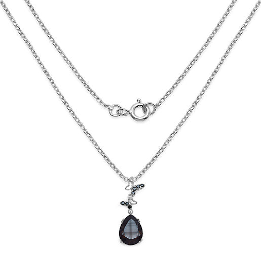 Silver Smoky Topaz Necklace