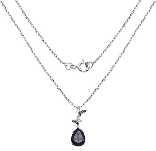 Silver Smoky Topaz Necklace