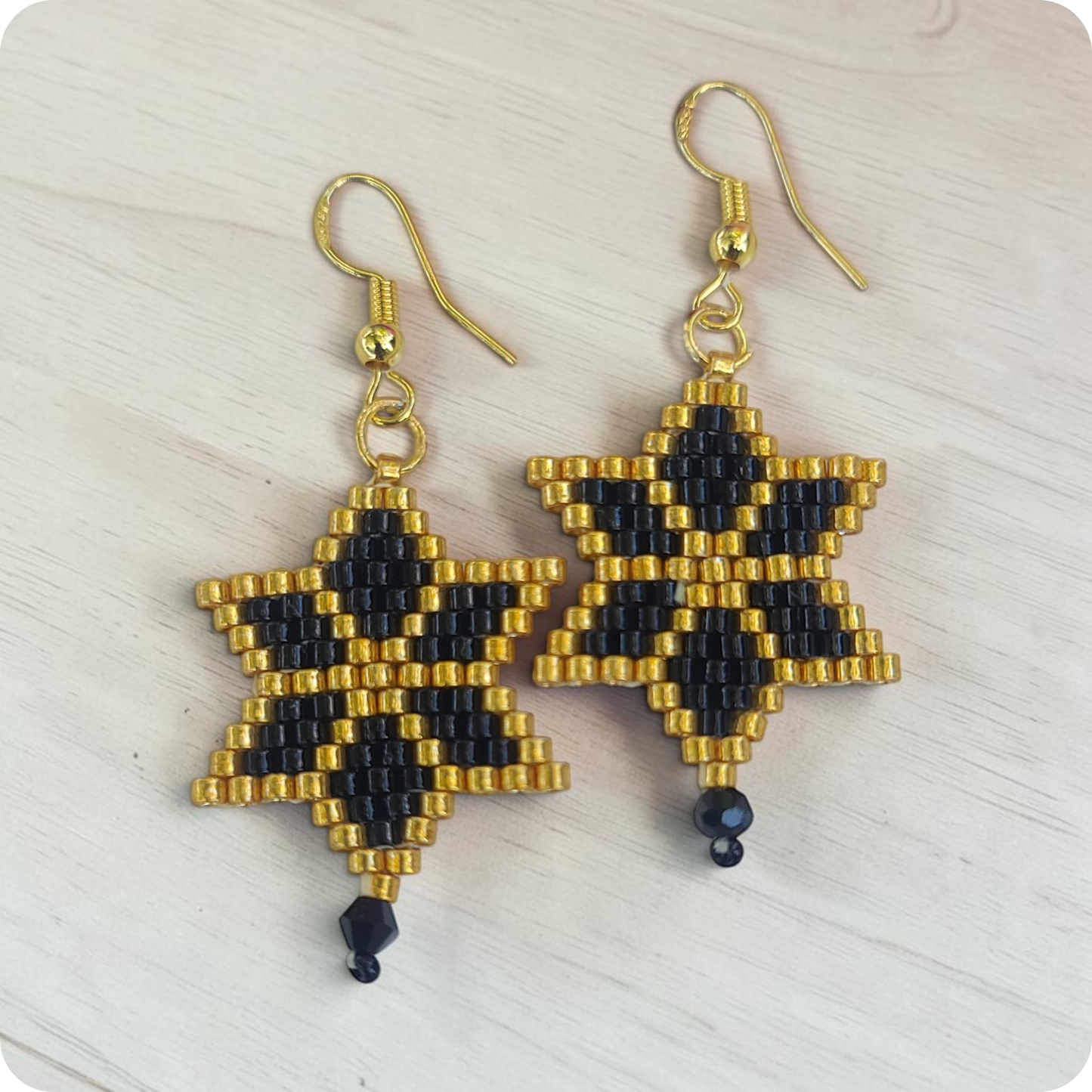 Beaded Star Drop Earring