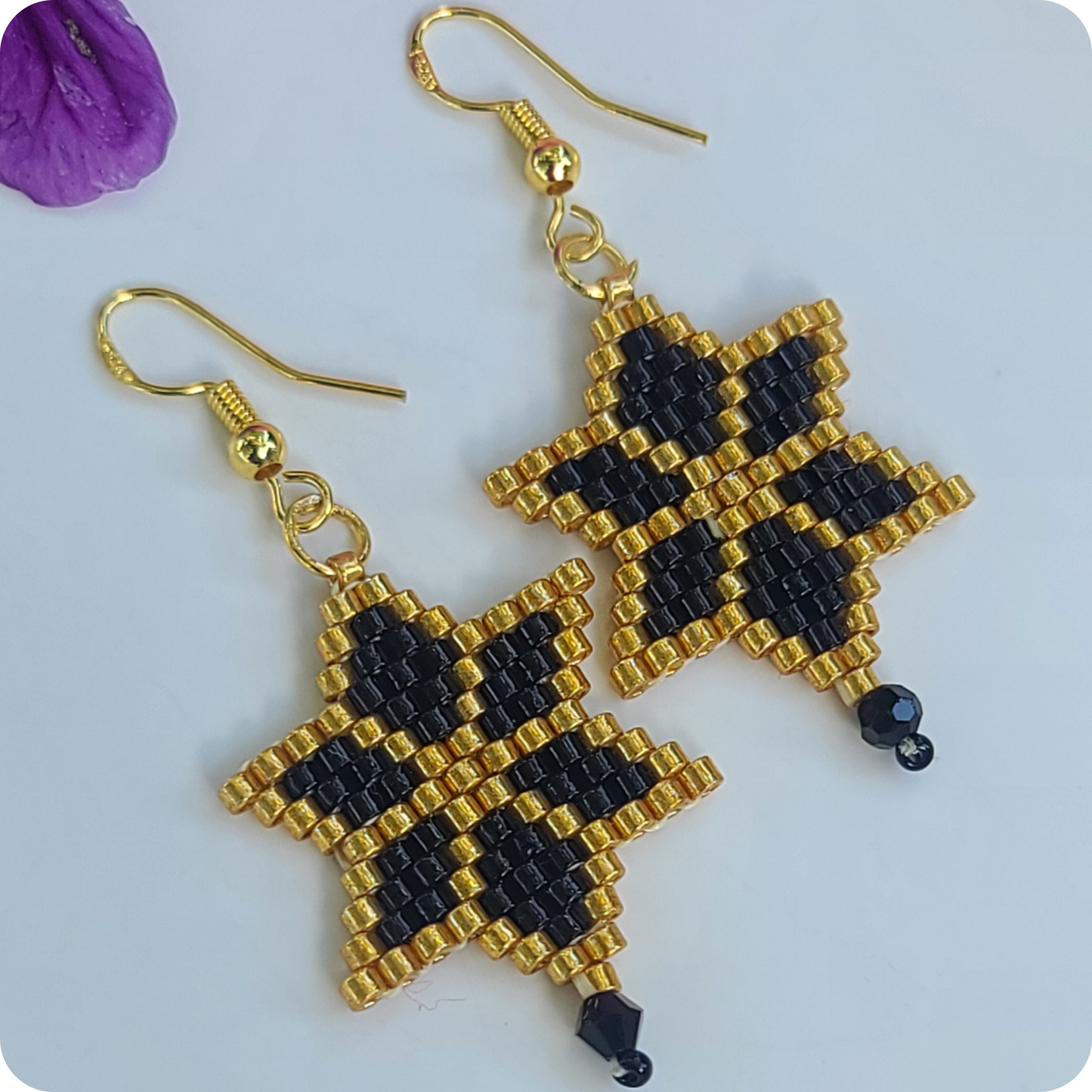 Beaded Star Drop Earring