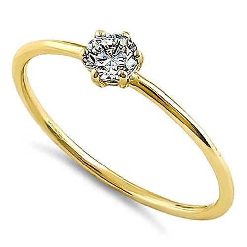 Solitaire Round CZ Ring