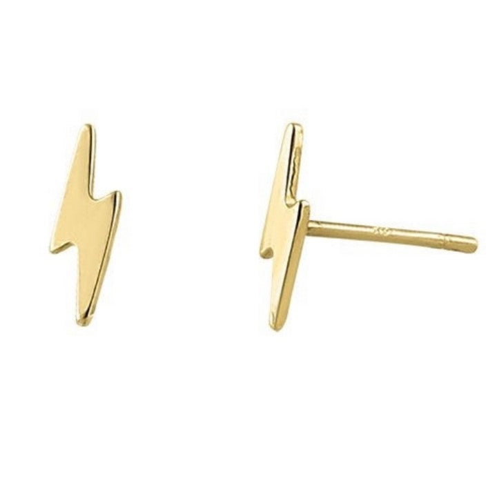 Gold Bolt Earrings