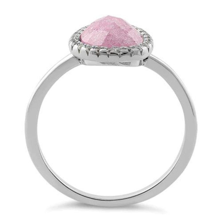 Oval Pink Ice CZ Ring