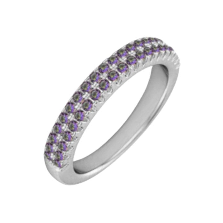 Dual Line Half Eternity Band