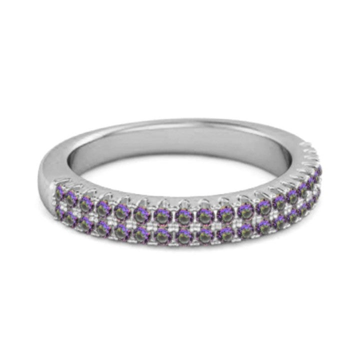 Dual Line Half Eternity Band