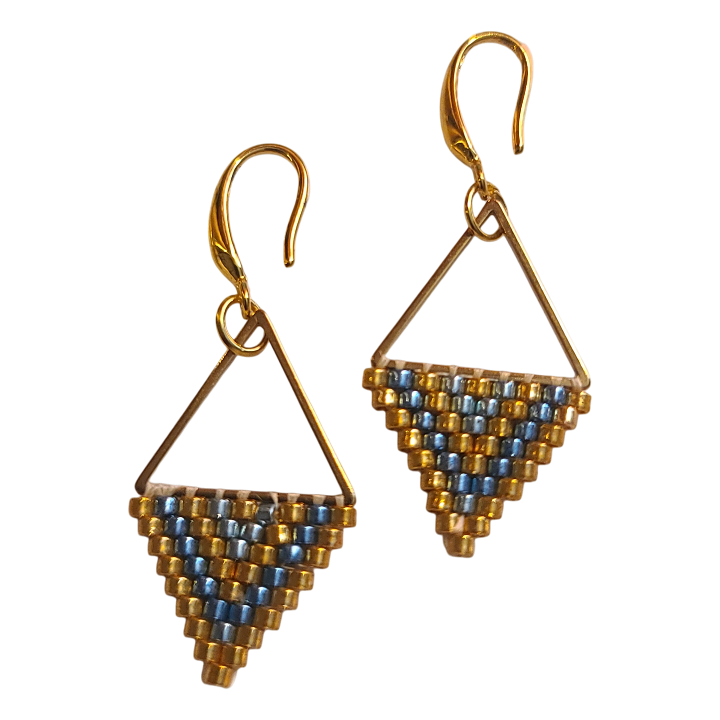 Beaded Triangular Earrings