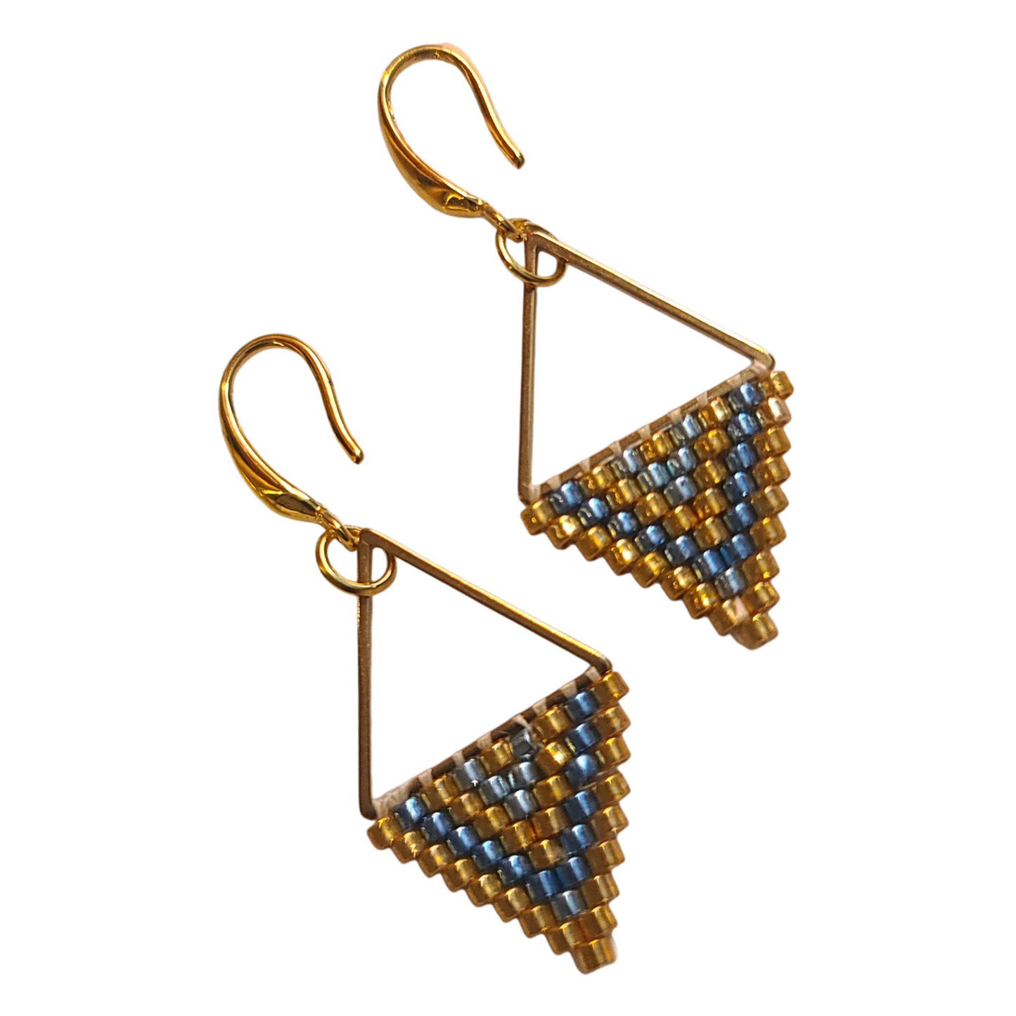 Beaded Triangular Earrings