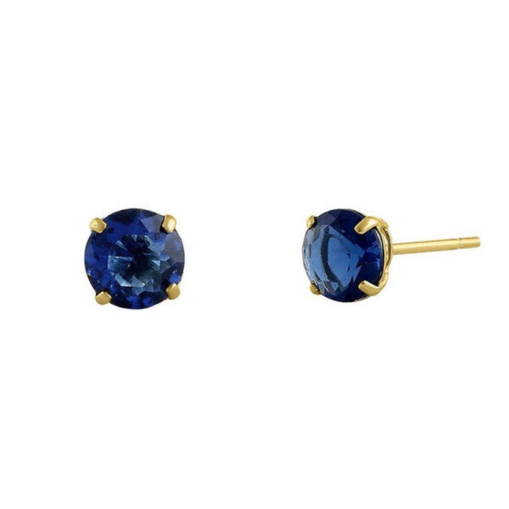 Blue Sapphire CZ Earrings