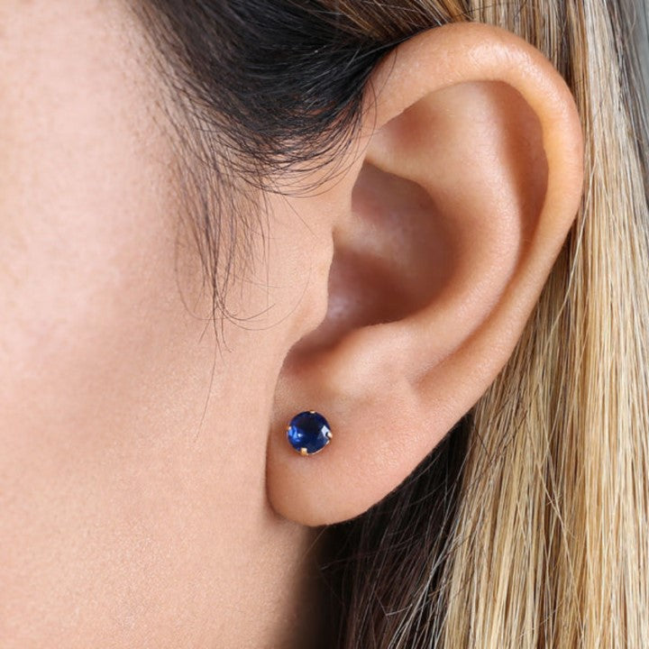 Blue Sapphire CZ Earrings