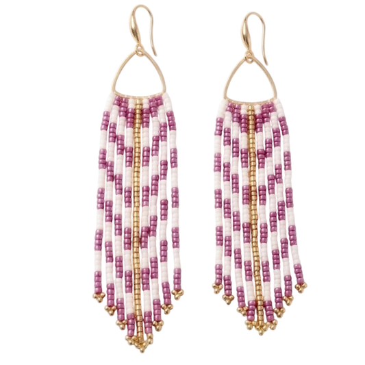 Beaded Fringe Dangle Earring