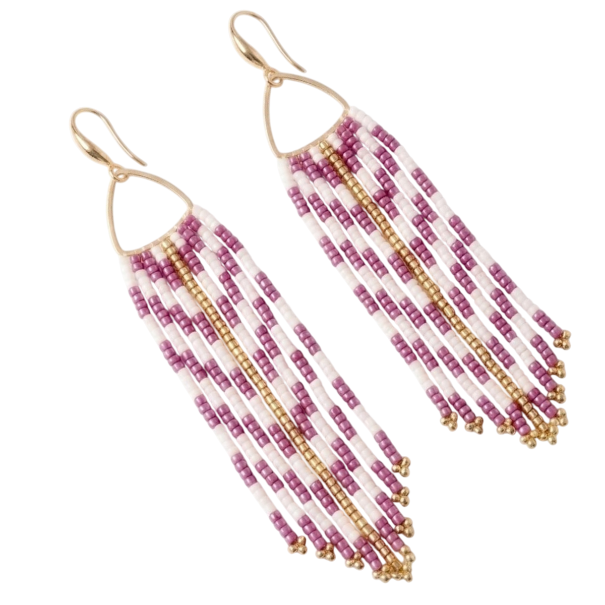 Beaded Fringe Dangle Earring