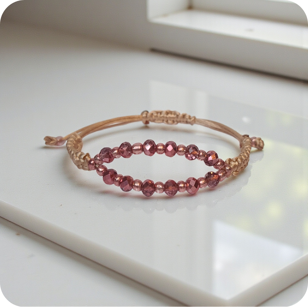 Pink Beaded Bracelet